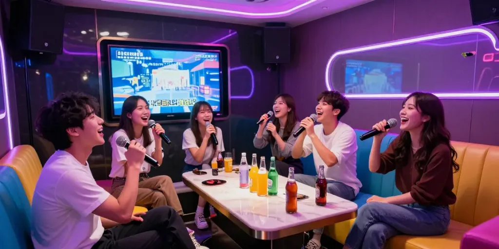 강남 달토에서 친구들과 함께 즐거운 밤을 보내는 모습
