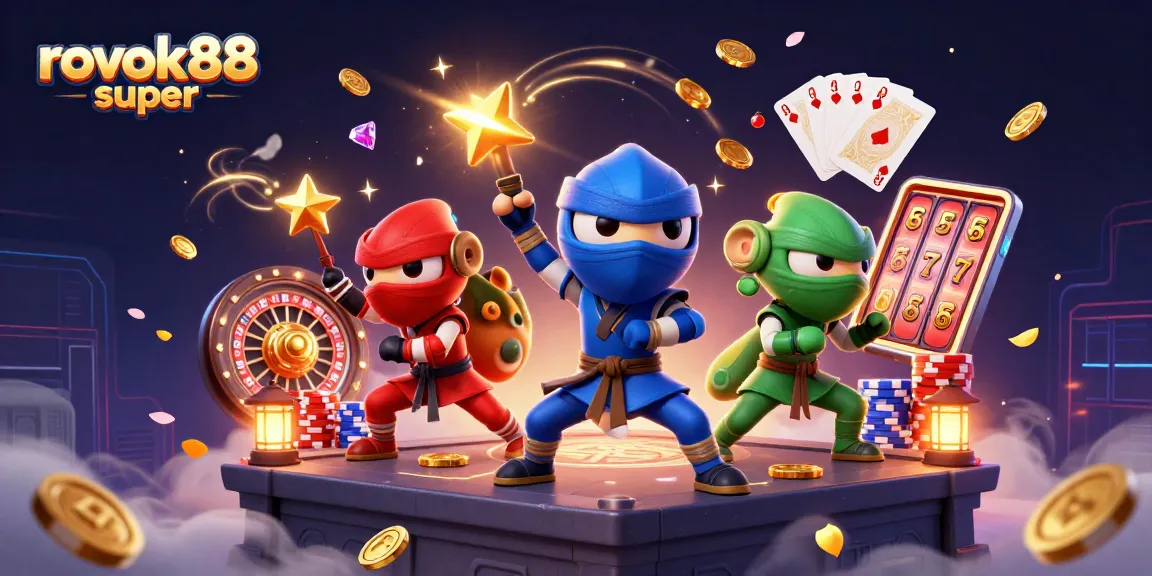 Experience the excitement of rokok88 super with vibrant gaming elements and dynamic characters in action.