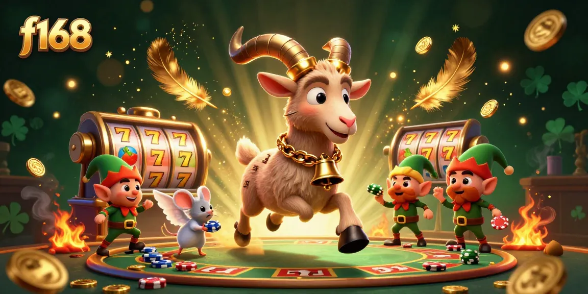 Experience thrilling wins at f168 casino with playful characters and vibrant gaming elements.