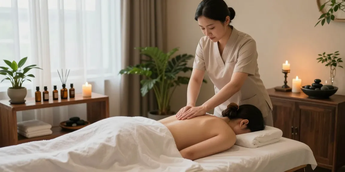 광명출장안마를 위한 조용하고 편안한 마사지 치료실 풍경