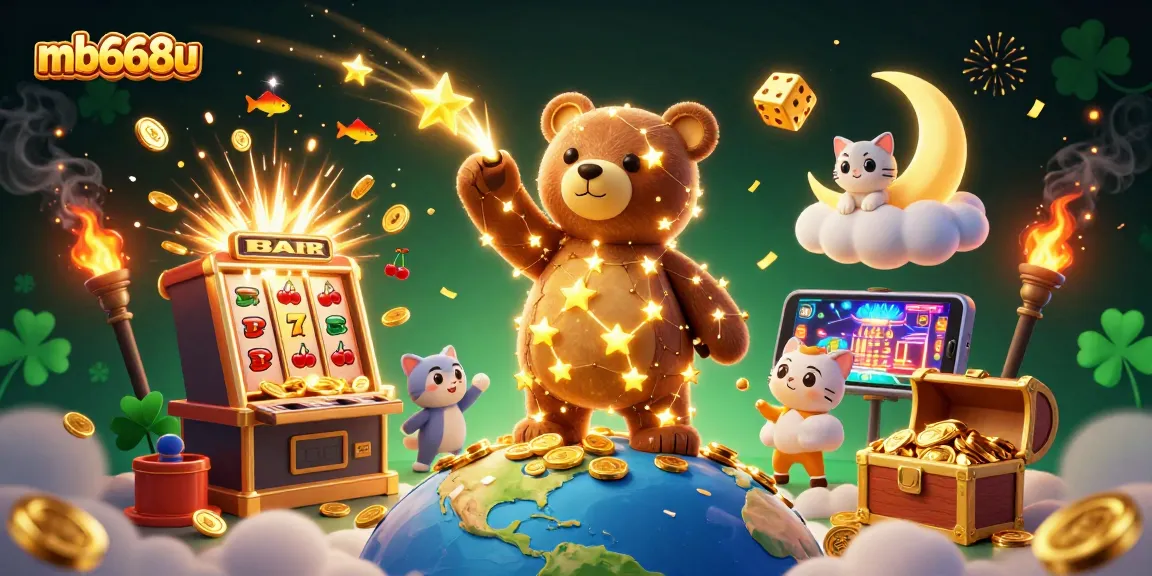 Win big at mb668u with vibrant casino-themed illustration showcasing exciting gaming elements and characters.