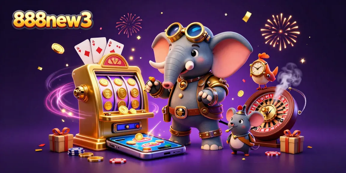 Experience thrilling wins with 888new3 on a vibrant steampunk slot machine adventure.